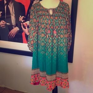Beautiful Hand Beaded Silk Tunic Dress